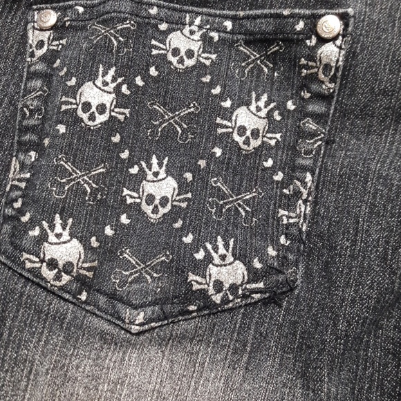 Raw Blue Lady Jeans Silver & Black Skeleton - Picture 7 of 7